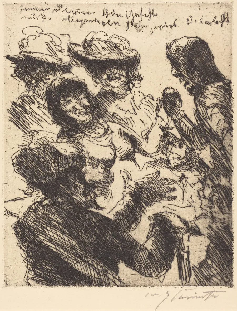 "Einer dirne schön gesicht muss allgemein sein wie's sonnenlicht" ("A Pretty Girl's Face is Like the Sunshine") by Lovis Corinth