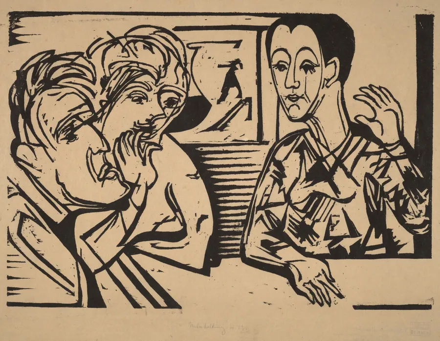 Conversation by Ernst Ludwig Kirchner