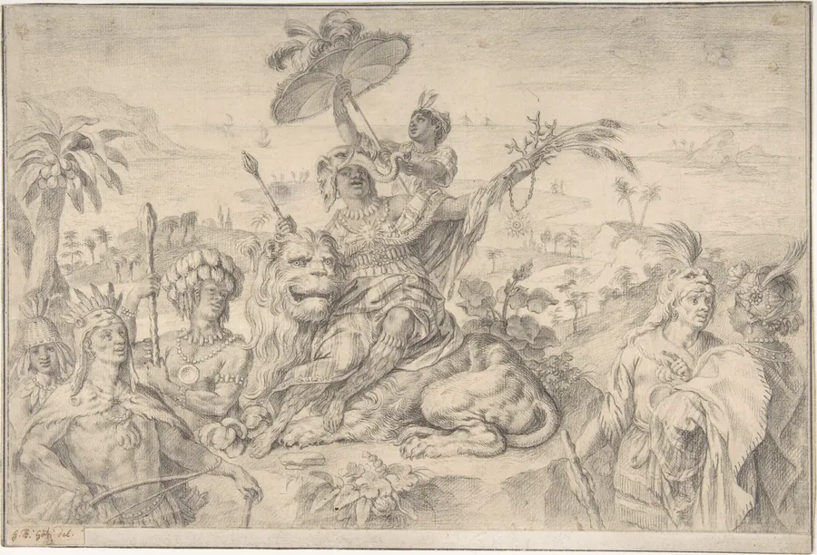 Allegory of Africa by Gottfried Bernhard Goetz