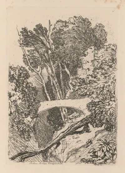 Liber Studiorum: Plate 11: Parson's Bridge, Cardingshire