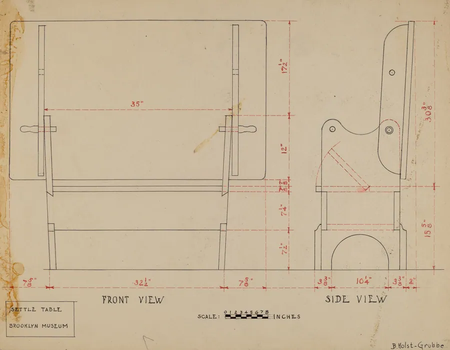 Settle-table by B. Holst-Grubbe