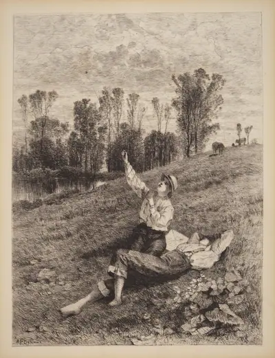 Untitled (Boys Flying a Kite)