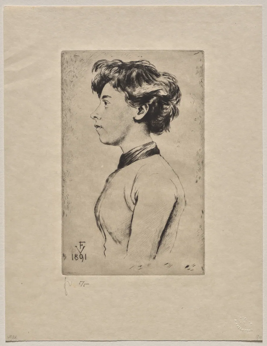 Young Girl in Profile by Félix Vallotton