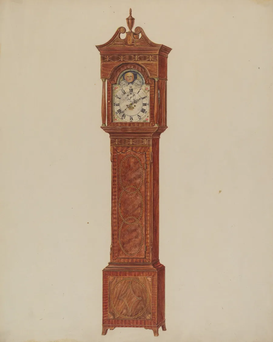 Grandfather Clock (Timepiece) by Francis Law Durand