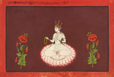 Saraswati, folio from a Goddess series