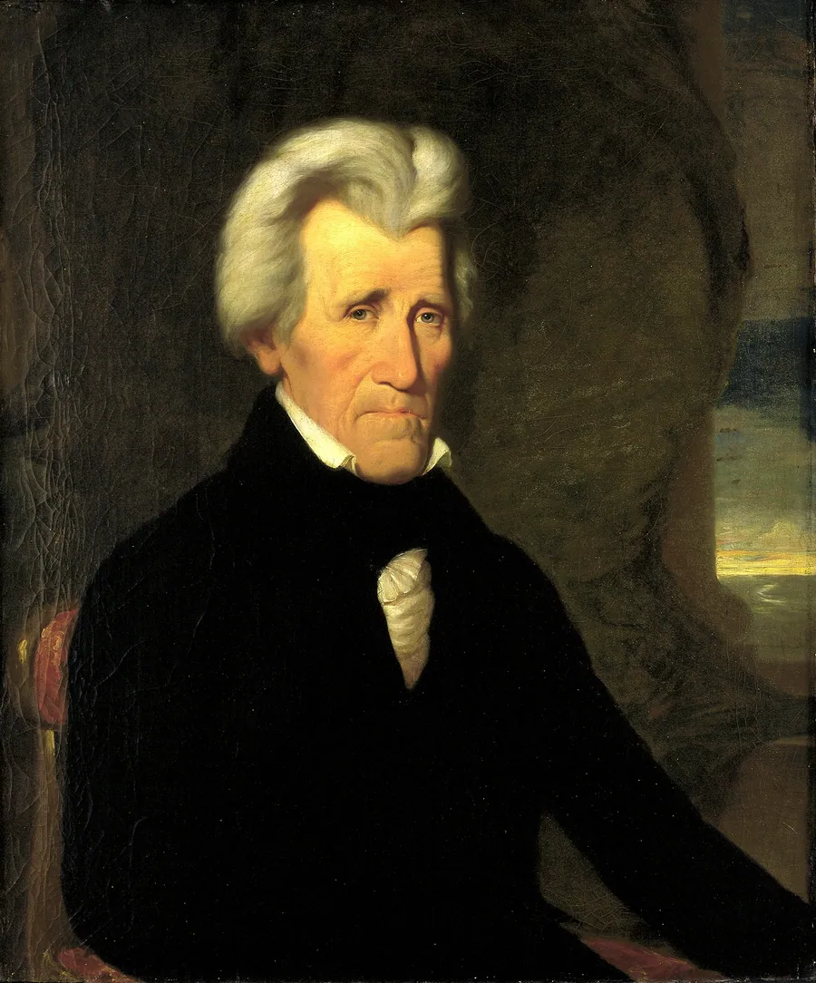 Andrew Jackson by Miner Kilbourne Kellogg, born Manlius Square, NY 1814-died Toledo, OH 1889