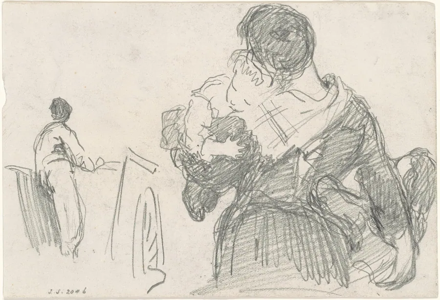 Mother and Child [recto] by John Singer Sargent
