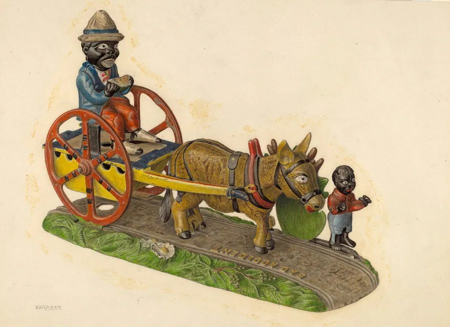 Toy Bank: Donkey and Cart by Isidore Danziger