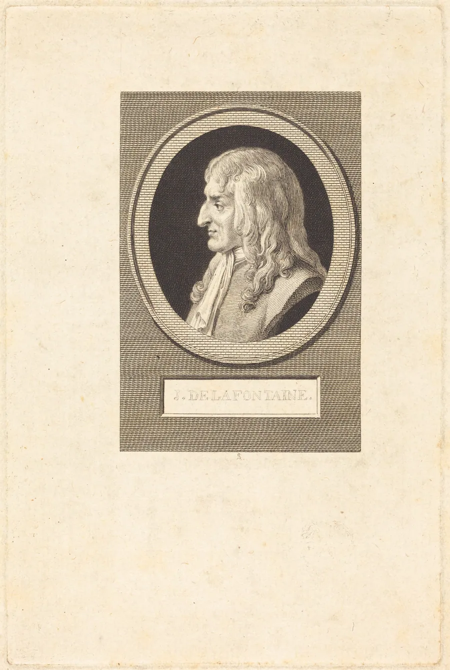 Jean de La Fontaine by Augustin de Saint-Aubin