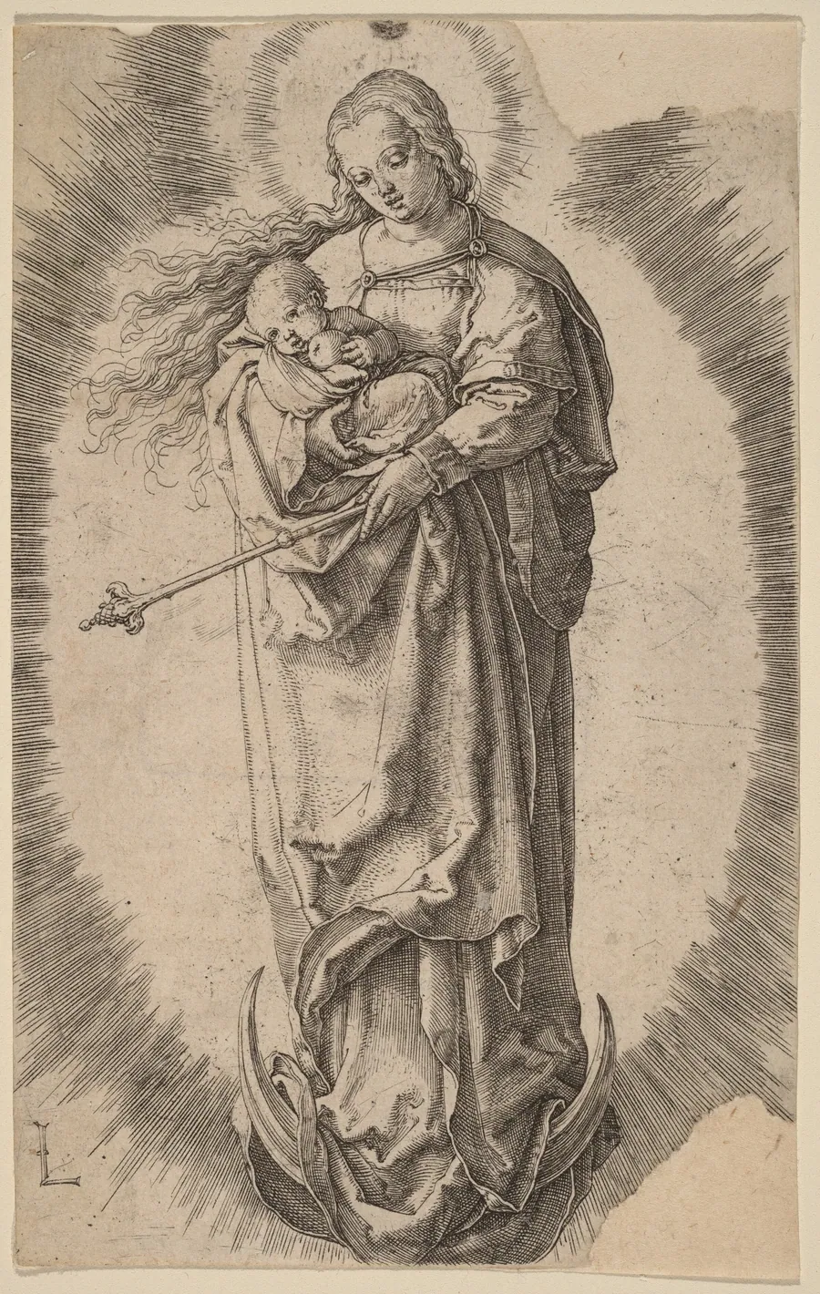 The Virgin and Child on the Crescent by Lucas van Leyden