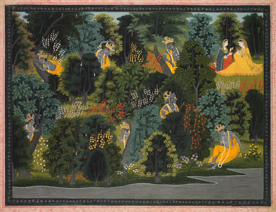 Krishna’s longing for Radha, from a Gita Govinda (Song of the Cowherd) of Jayadeva