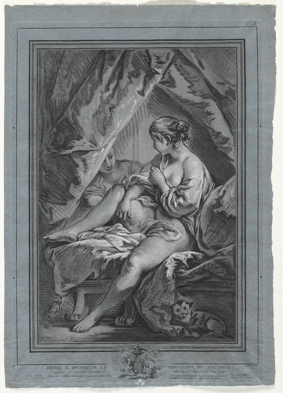 Young Woman Seated on a Bed by Louis-Marin Bonnet