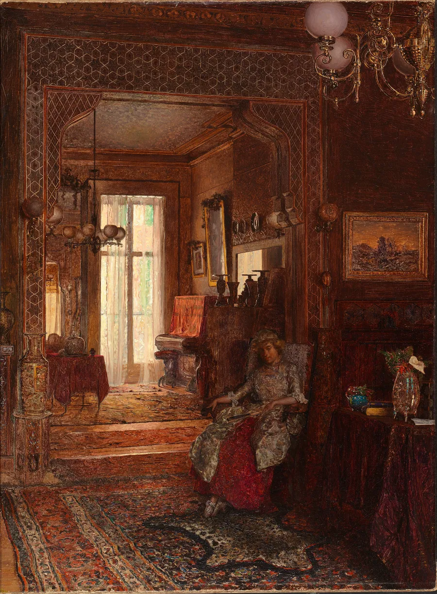 De Forest Interior by Walter L. Palmer, born Albany, NY 1854-died Albany, NY 1932