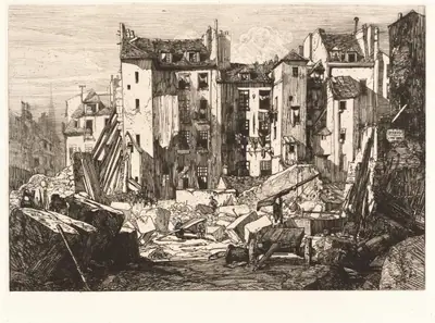 Demolition for the Opening of the rue des Ecoles (Demolitions pour le percement de la rue des Ecoles)