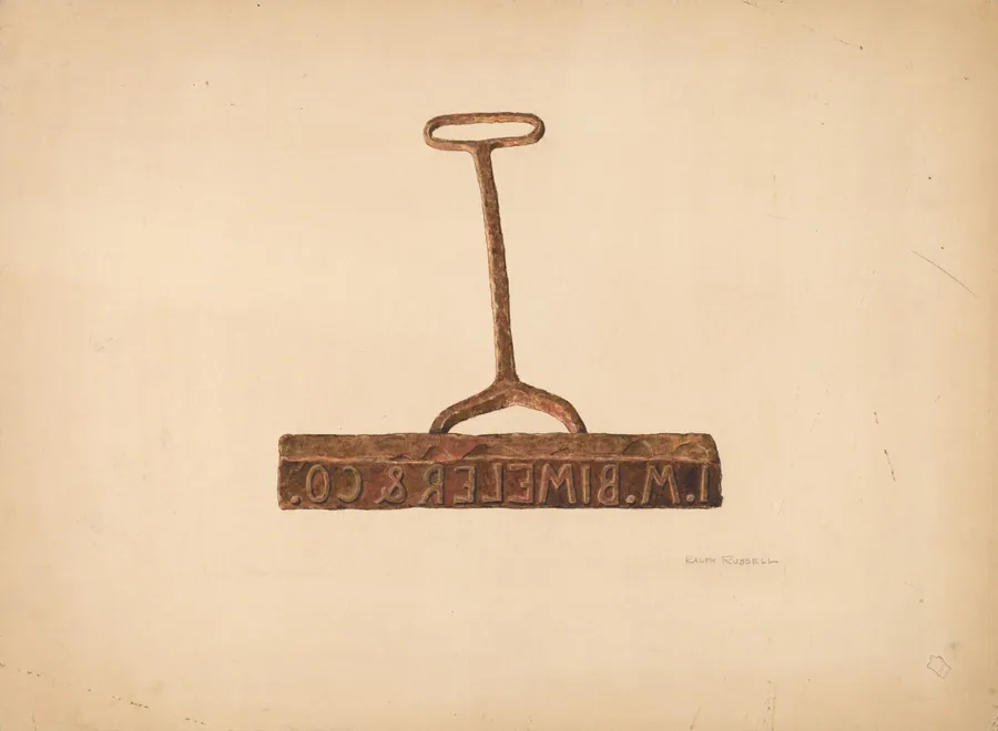 Branding Iron Used for Boxes and Bags by Ralph Russell