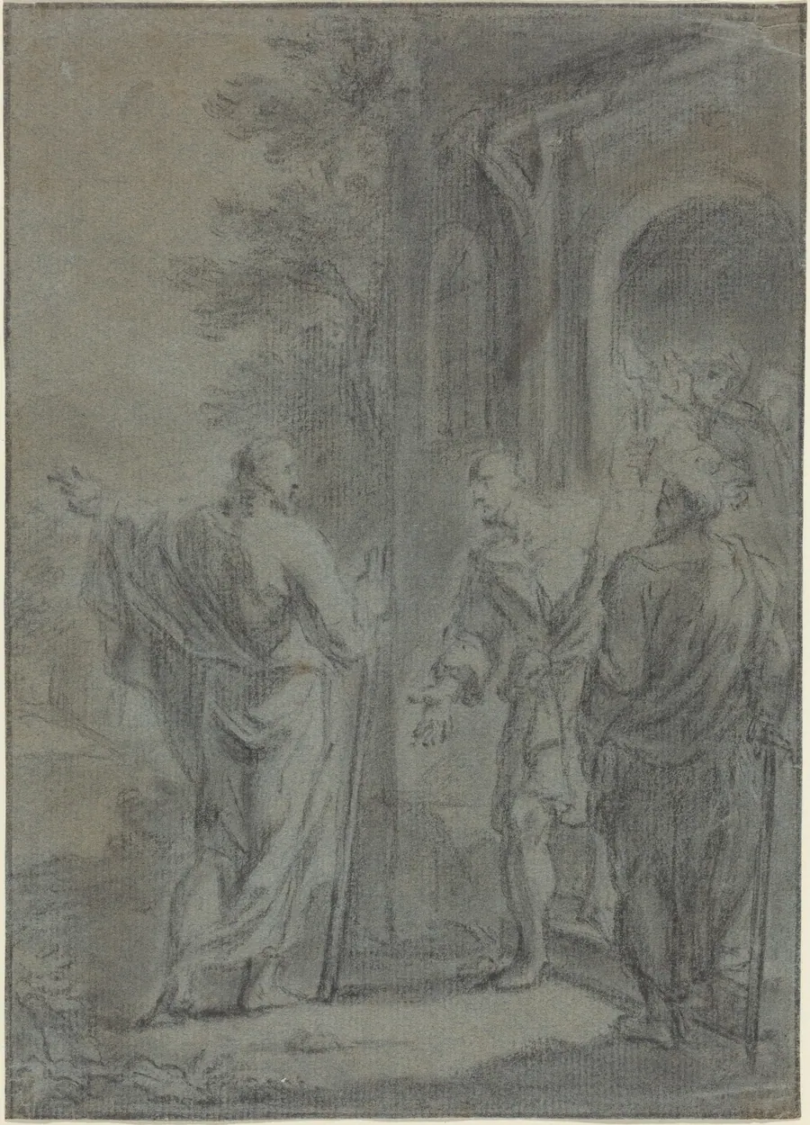 Figures (Christ Calling One of the Apostles?) by French 17th Century