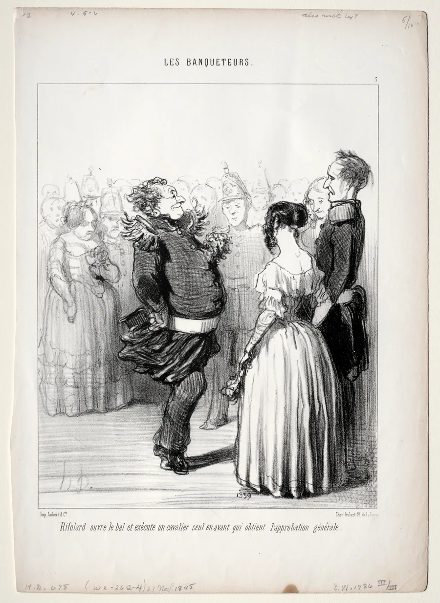 Rifolard opens the ball... by Honoré Daumier