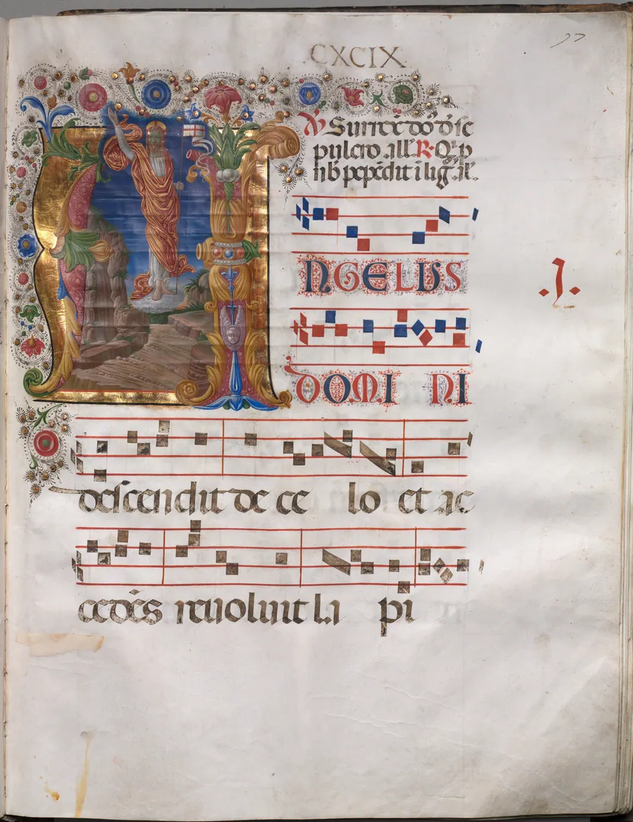 Antiphonary: Initial A, Resurrection by Girolamo da Cremona