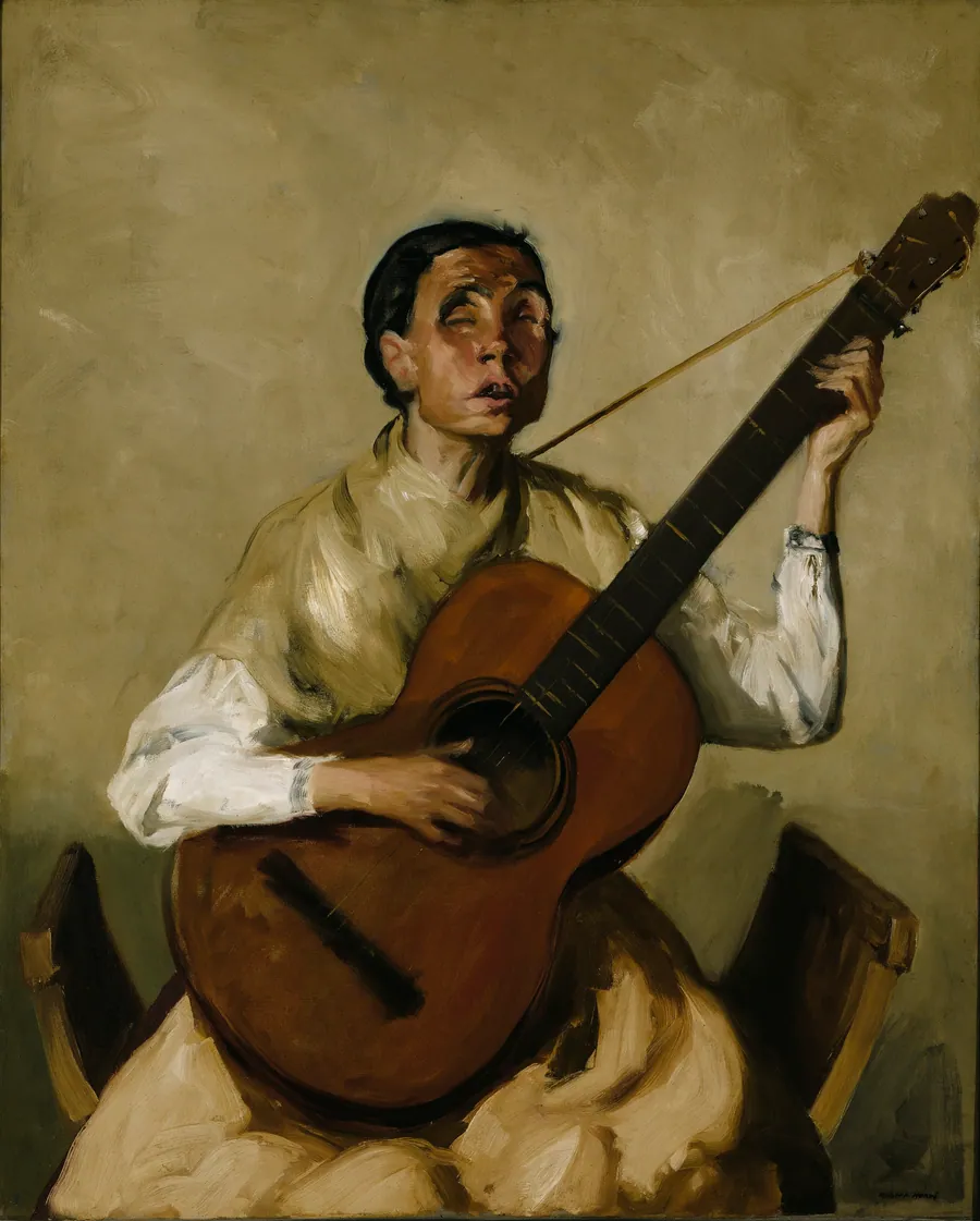 Blind Spanish Singer by Robert Henri, born Cincinnati, OH 1865-died New York City 1929