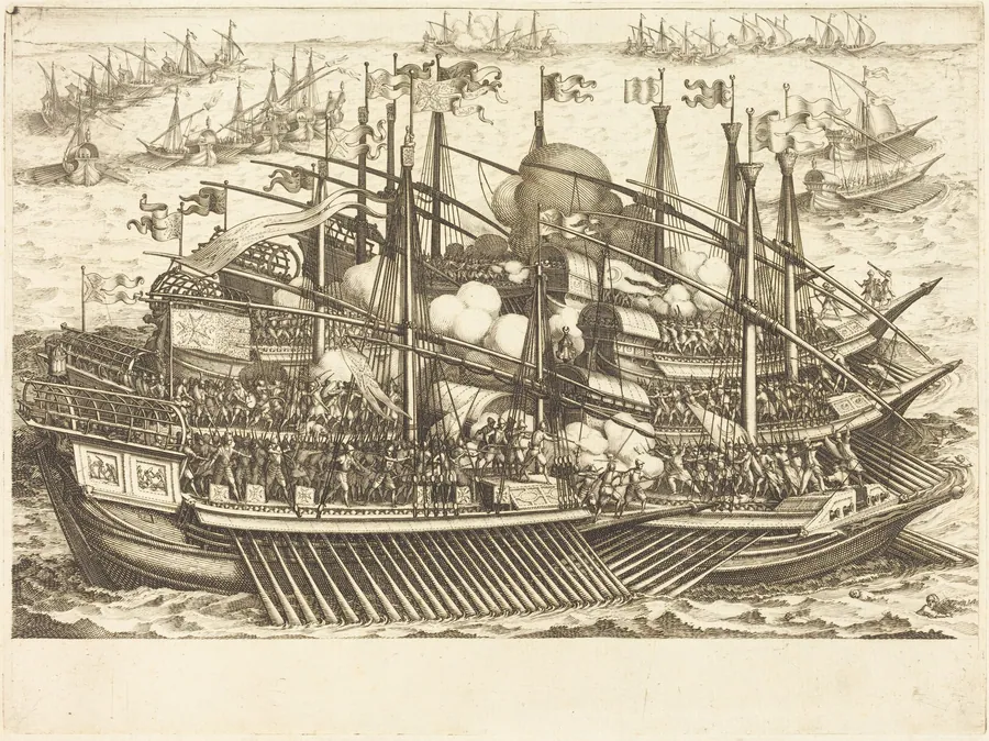 The First Naval Battle by Jacques Callot