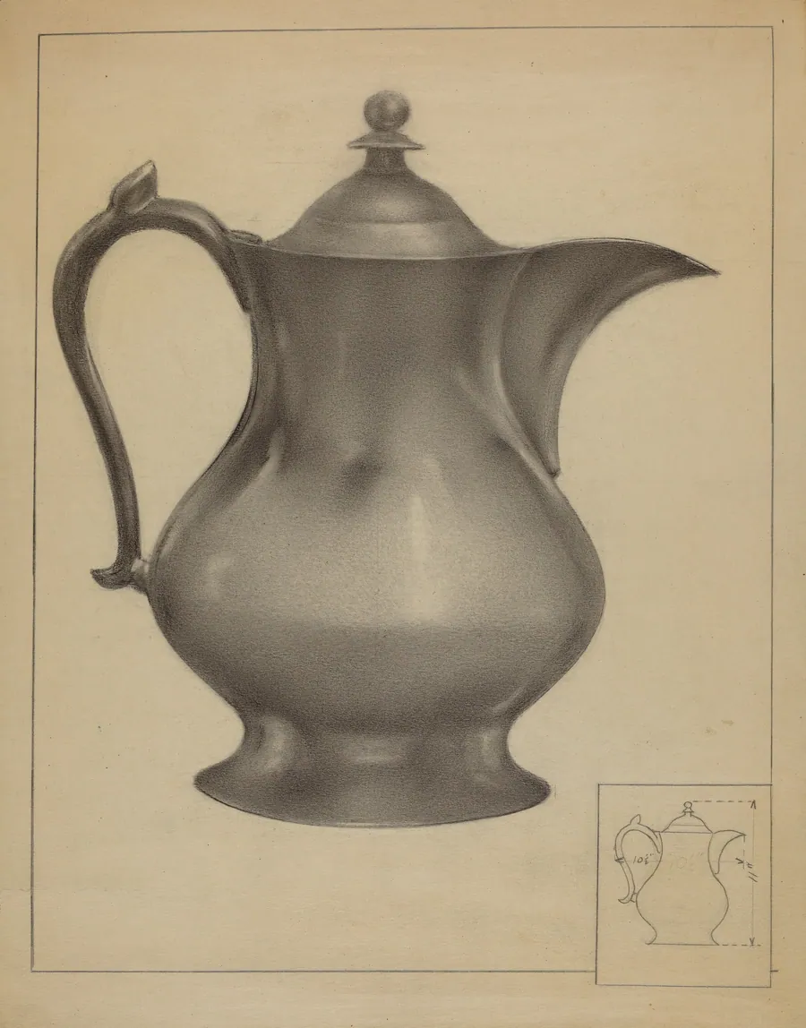 Pewter Water Pitcher by Arsen Maralian