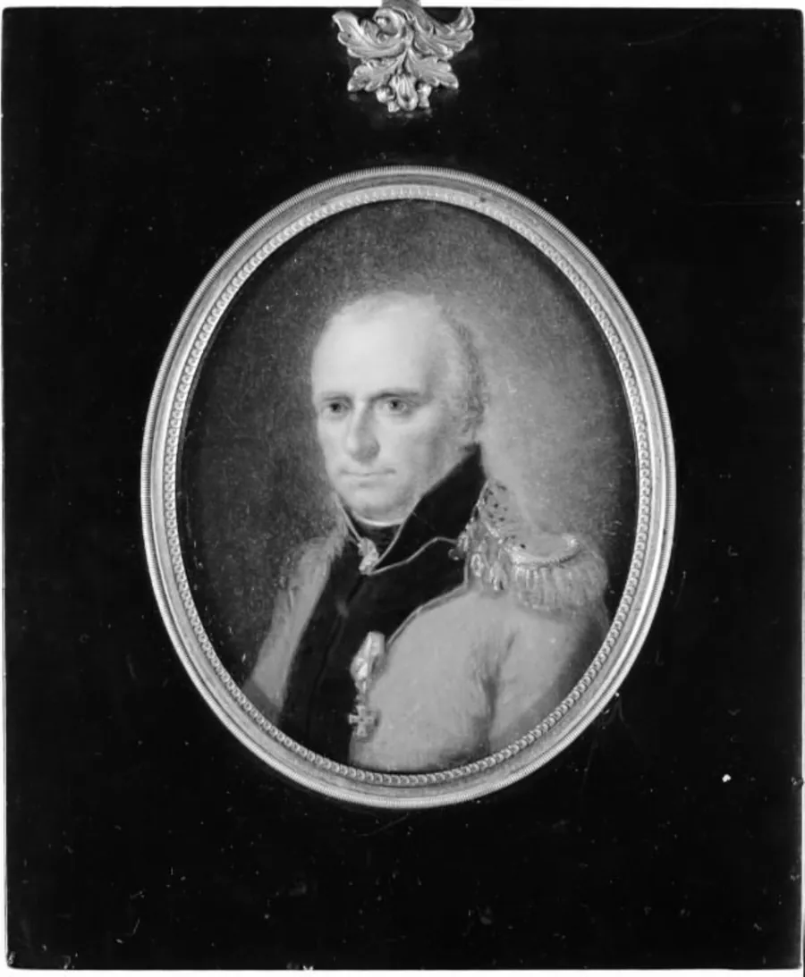 Portræt af Stadshauptmand A. Hallander by Hans Hansen