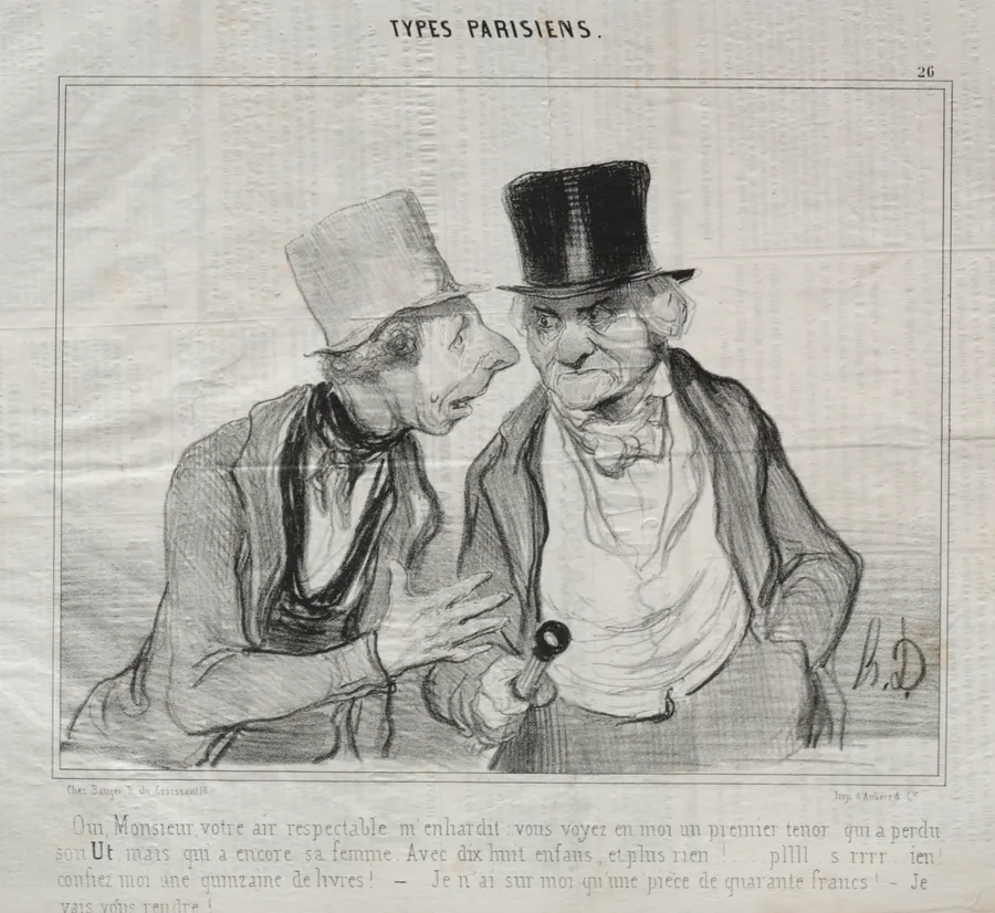Yes, Sir, your respectable air encourages me... by Honoré Daumier