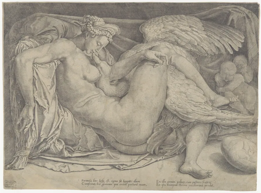 Leda and the Swan by Cornelis Bos