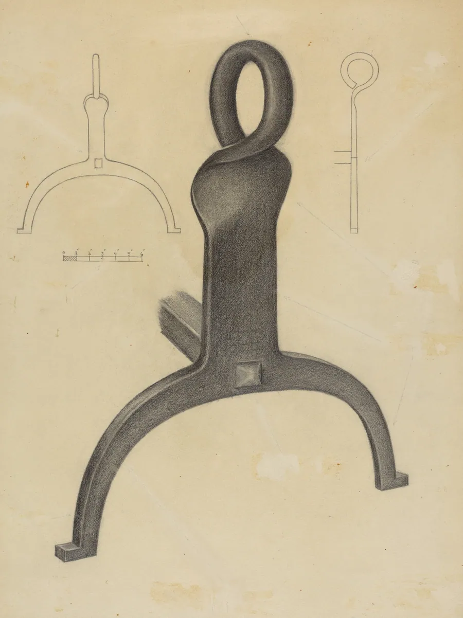 Andiron (One of Pair) by Mildred Ford