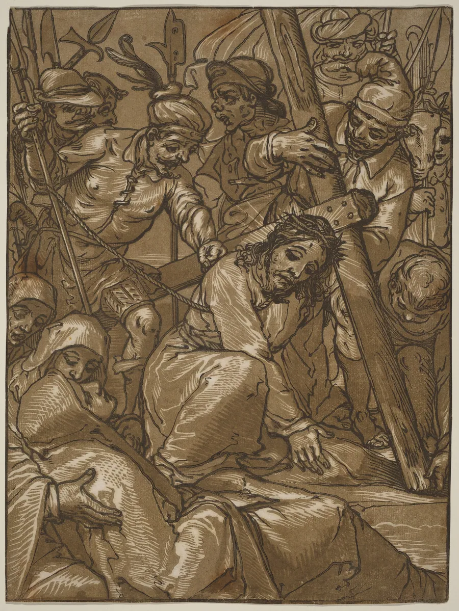 The Bearing of the Cross by Andrea Andreani