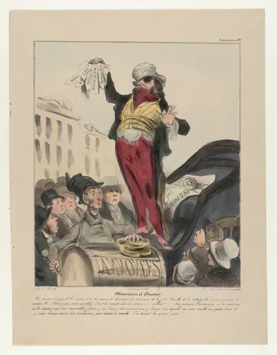 Plate 7: Ladies and gentlemen!, from 'Caricaturana,' published in Les Robert Macaires