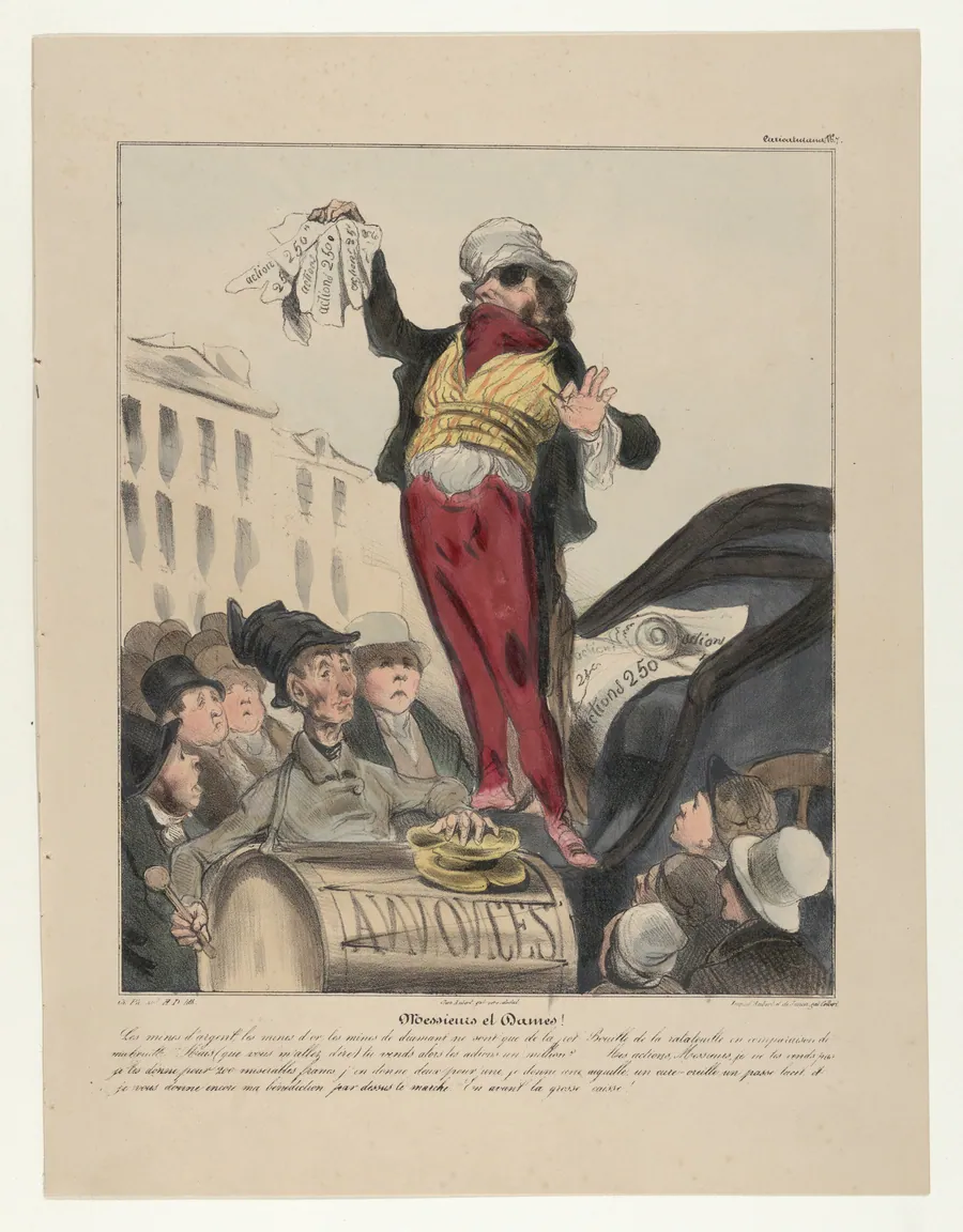 Plate 7: Ladies and gentlemen!, from 'Caricaturana,' published in Les Robert Macaires by Aubert et Cie