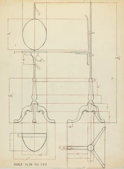 Pole Screen and Candlestand
