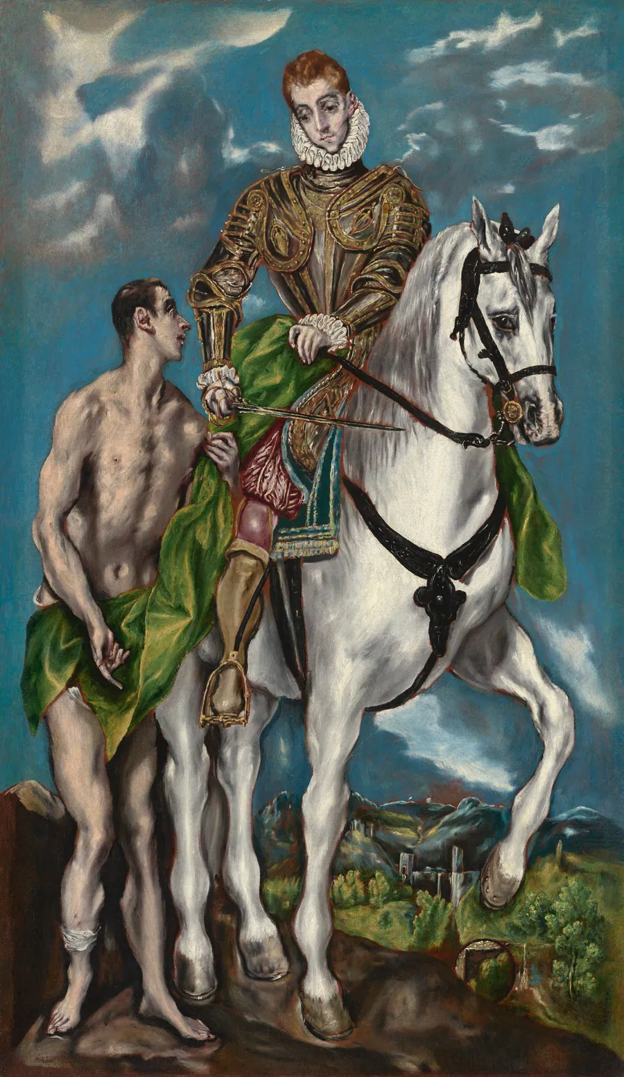 Saint Martin and the Beggar by Greek 16th Century