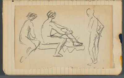 Sketchbook, loose sheet between pgs. 145 & 146