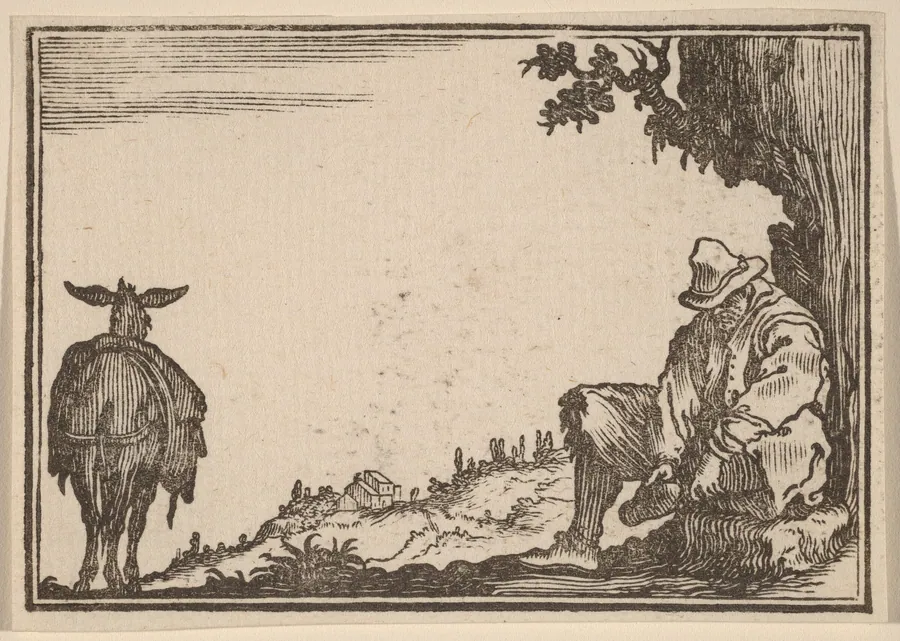 Peasant Removing His Shoe by Edouard Eckman