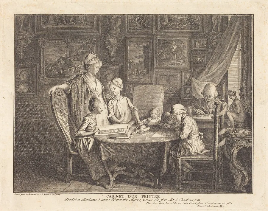 Cabinet d'un Peintre by Daniel Nikolaus Chodowiecki