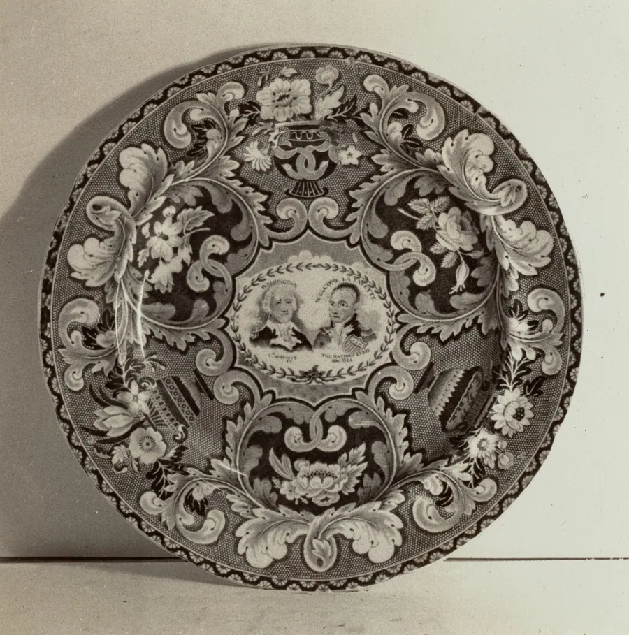 Plate - "Washington and Lafayette" by Helmut Hiatt
