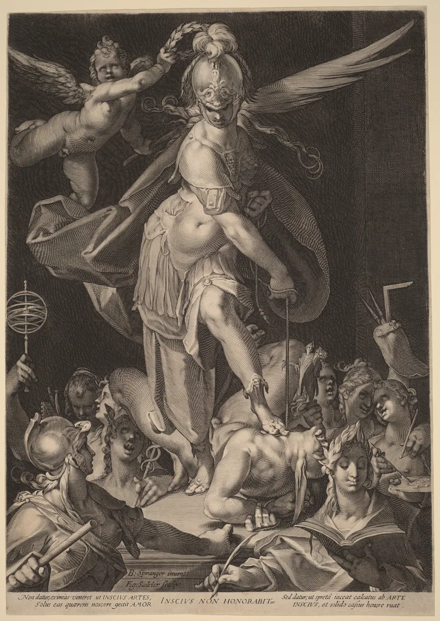 Wisdom Conquering Ignorance by Aegidius Sadeler II