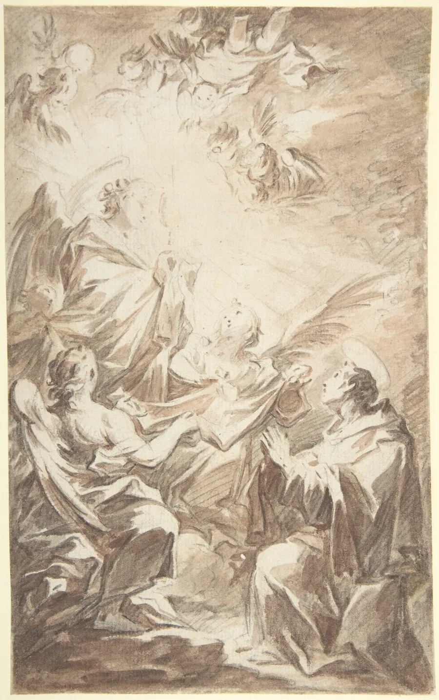 St. Paschal Baylon Adorning the Blessed Sacrament by Mariano Salvador de Maella