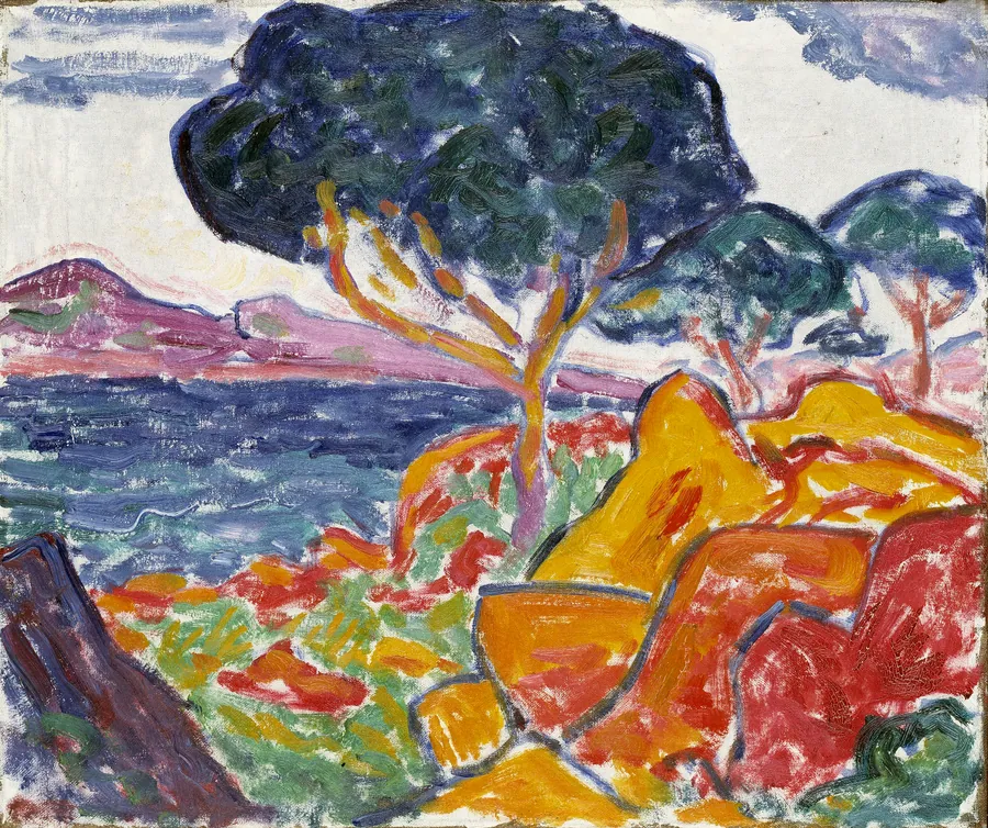 Landscape by Carl Newman, born Philadelphia, PA 1858-died Abington, PA 1932