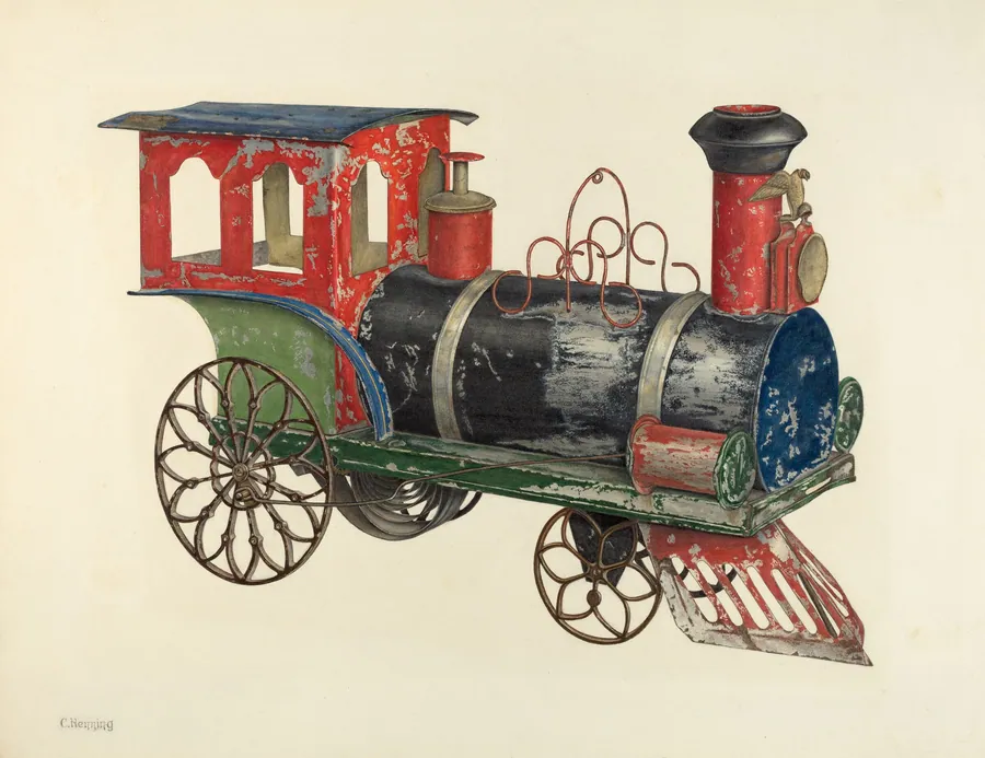 Toy Locomotive by Charles Henning