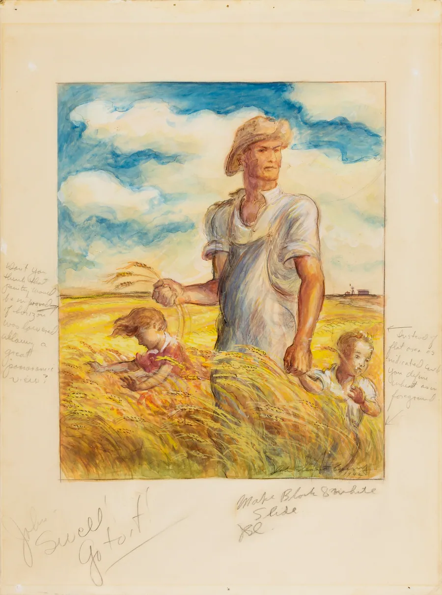 Our Good Earth by John Steuart Curry, born Dunavant, KS 1897-died Madison, WI 1946