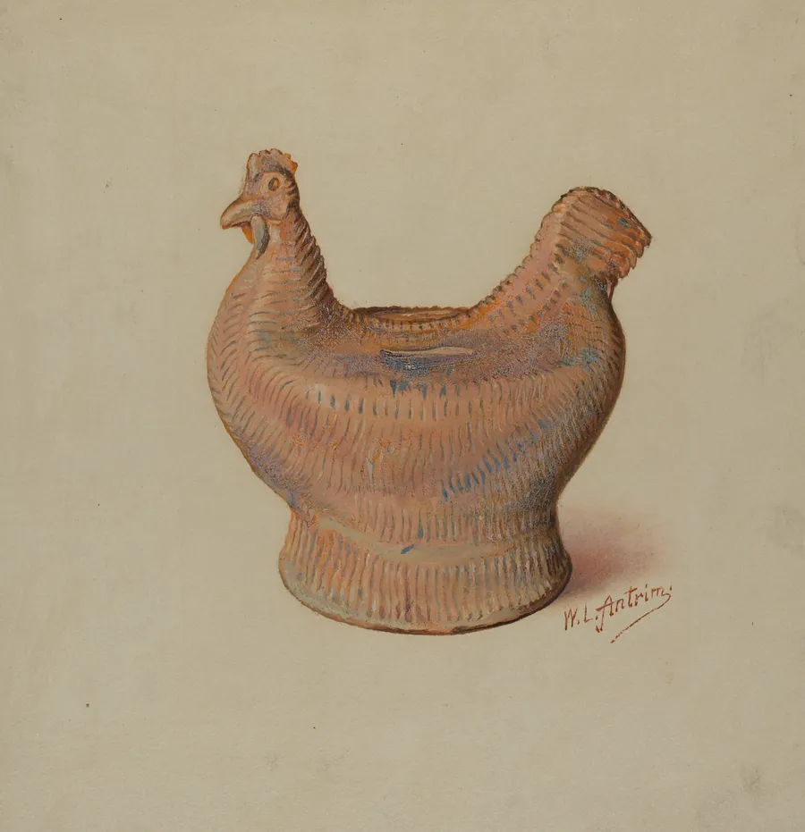 Pa. German Pottery Bank by William L. Antrim