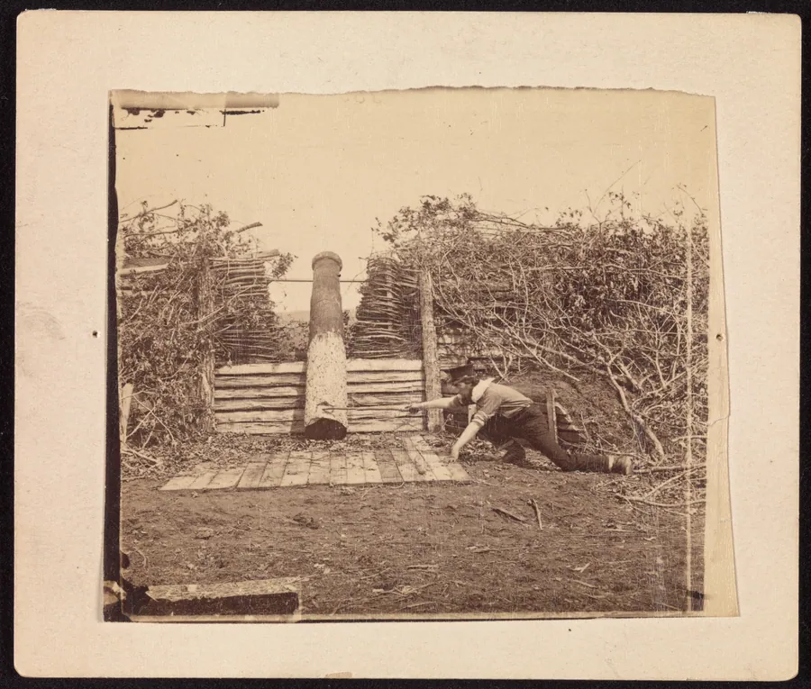 Quaker Gun, Centreville, Virginia by George N. Barnard