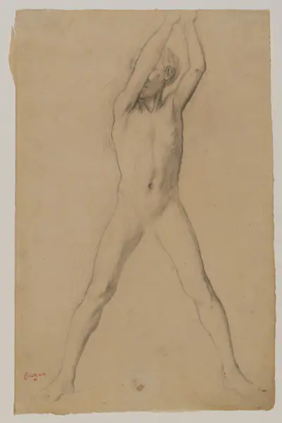 Youth with Arms Upraised