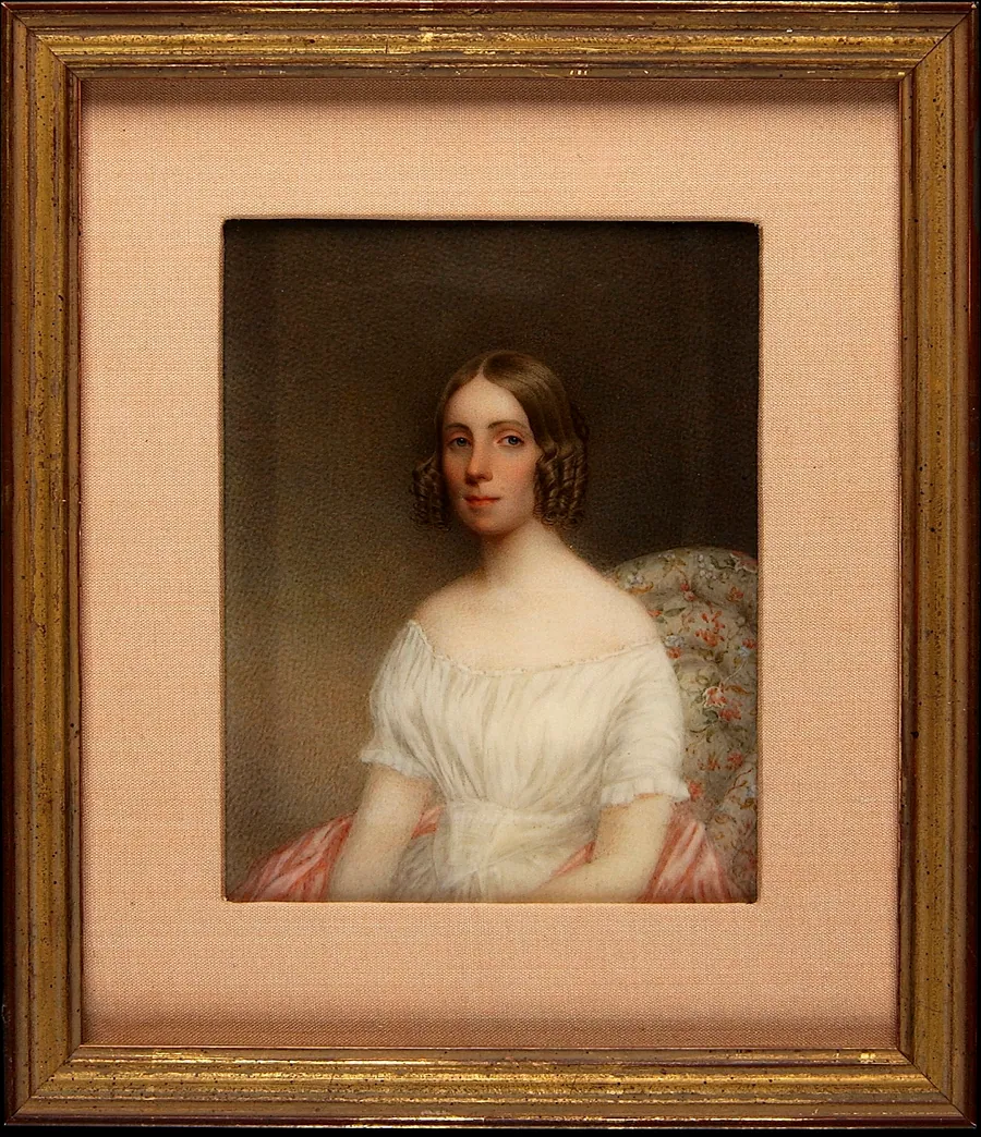 Portrait of a Lady by Henry Brintnell Bounetheau, born Charleston, SC 1797-died Charleston, SC 1877