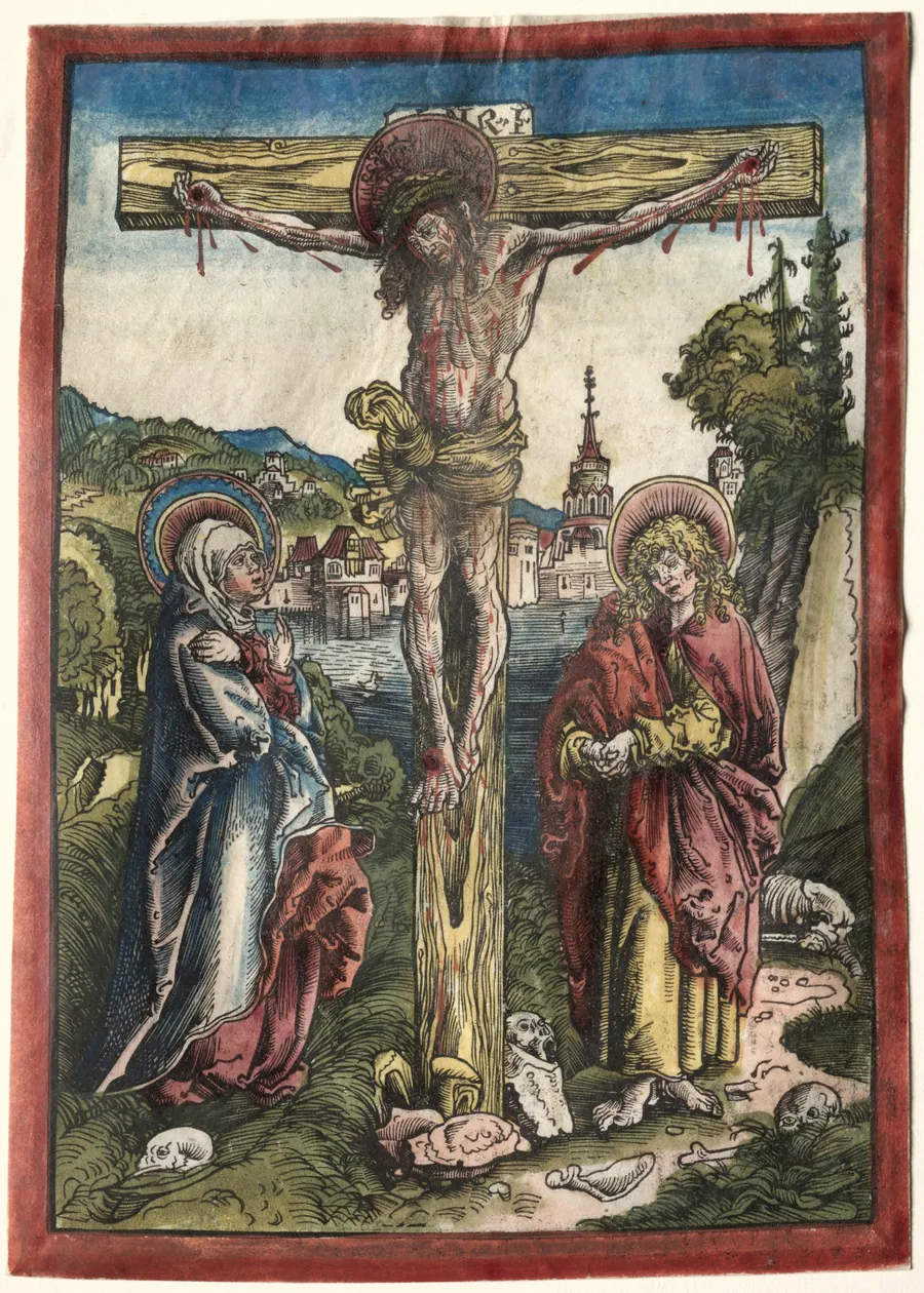 Christ on the Cross between the Virgin and Saint John by Lucas Cranach