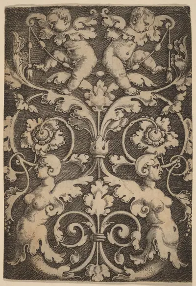 Upright Ornament with Two Sirens