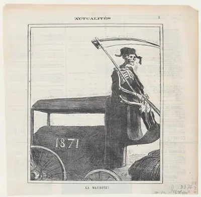 The cursed year!, from 'News of the day,' published in Le Charivari, January 1, 1872